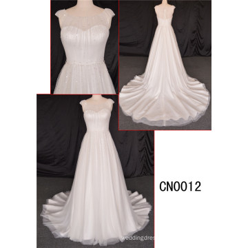 Elegant A-Line Wedding Dress Beaded